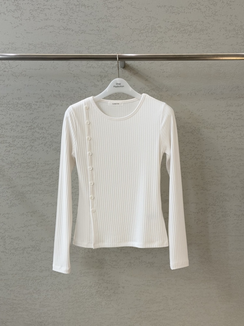PLAYBUTTON-P韓國代購女裝新款人氣推薦職業休閑長袖T恤PLAYBUTTON長袖T恤圖色2