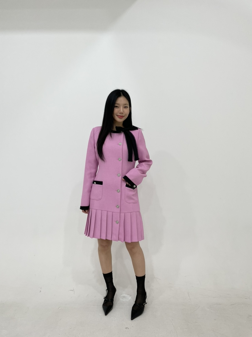 NAPKIN東大門代購女裝新款熱賣推薦26春夏真品連衣裙褶裥NAPKIN連衣裙