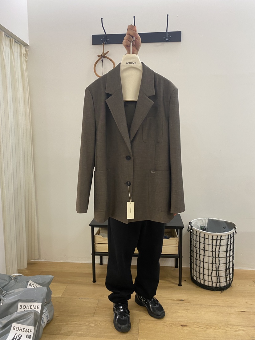 BOHEME韓國代購女裝新品休閑推薦時尚26春夏真品人氣夾克BOHEME夾克圖色2