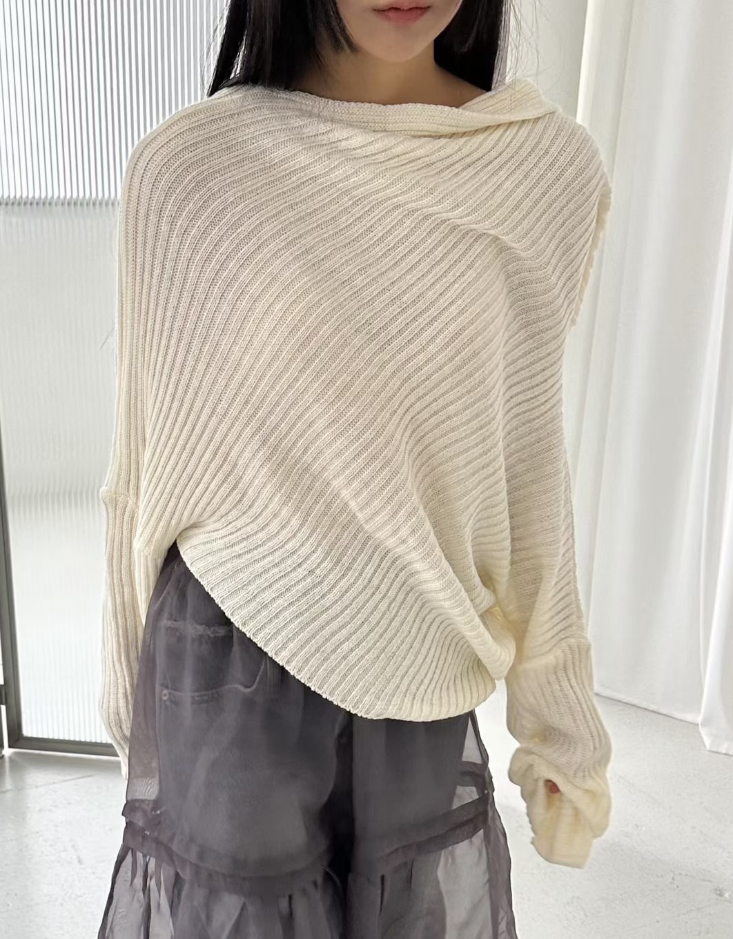 ROOOF東大門實拍女士新品26春夏休閑人氣職業推薦時尚針織衫ROOOF針織衫圖色1