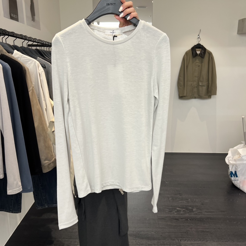 OBJECT東大門直郵女裝新款熱賣職業26春夏人氣真品長袖T恤OBJECT長袖T恤圖色2