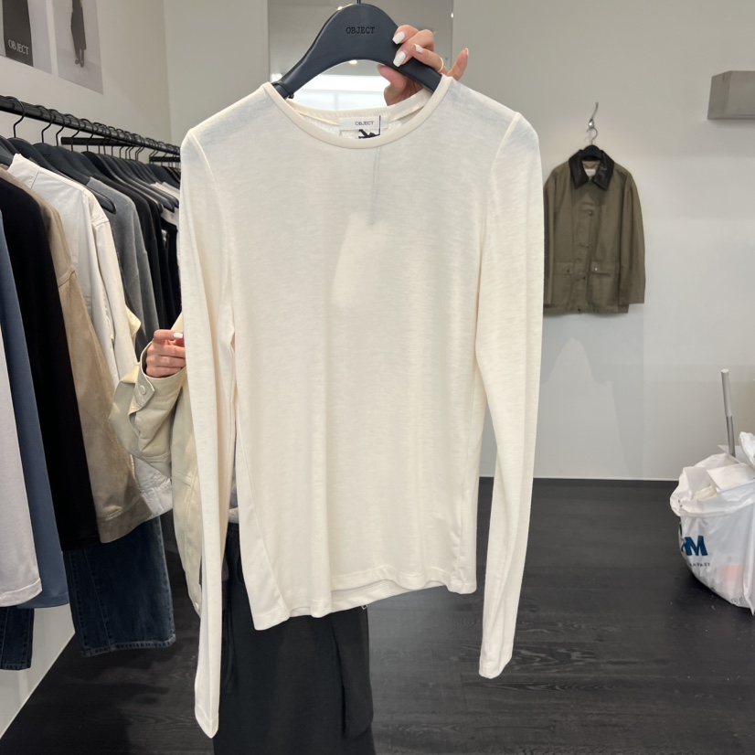 OBJECT東大門直郵女裝新款熱賣職業26春夏人氣真品長袖T恤OBJECT長袖T恤圖色4