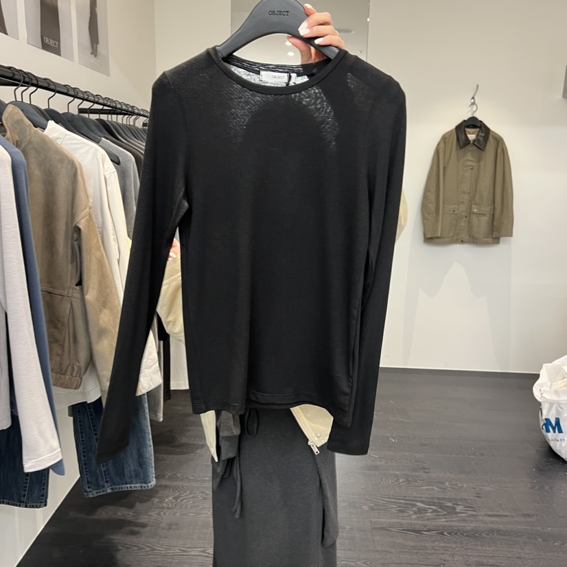 OBJECT東大門直郵女裝新款熱賣職業26春夏人氣真品長袖T恤OBJECT長袖T恤圖色6