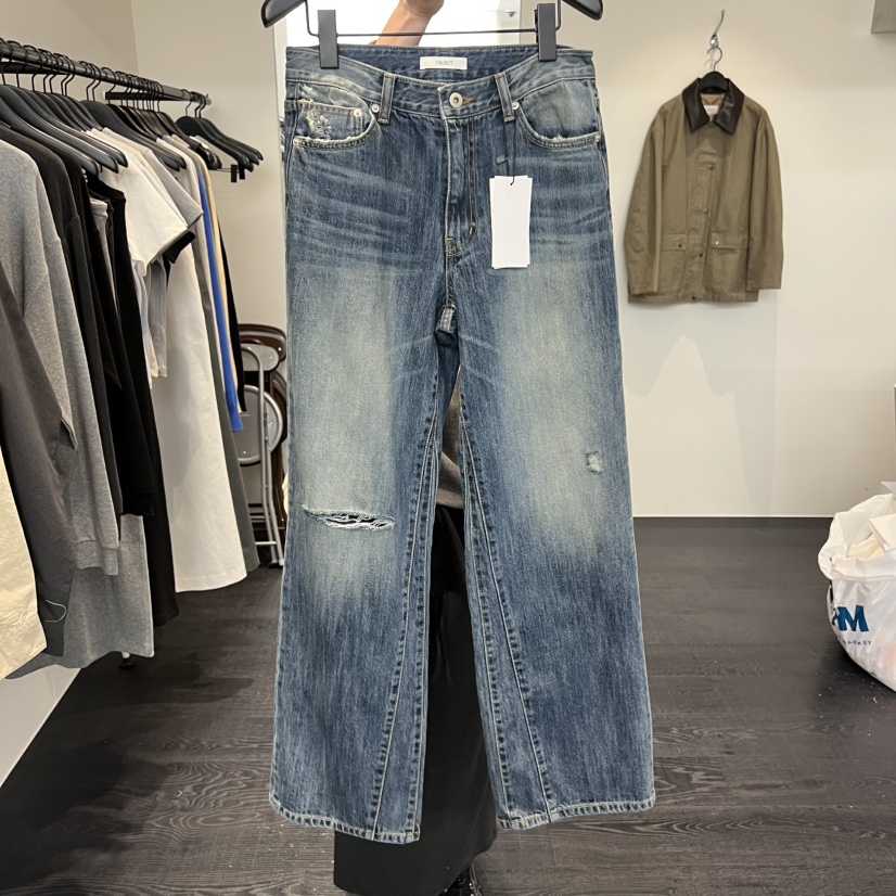 OBJECT韓國直郵女裝新品真品時尚休閑推薦職業熱賣牛仔褲OBJECT牛仔褲圖色1