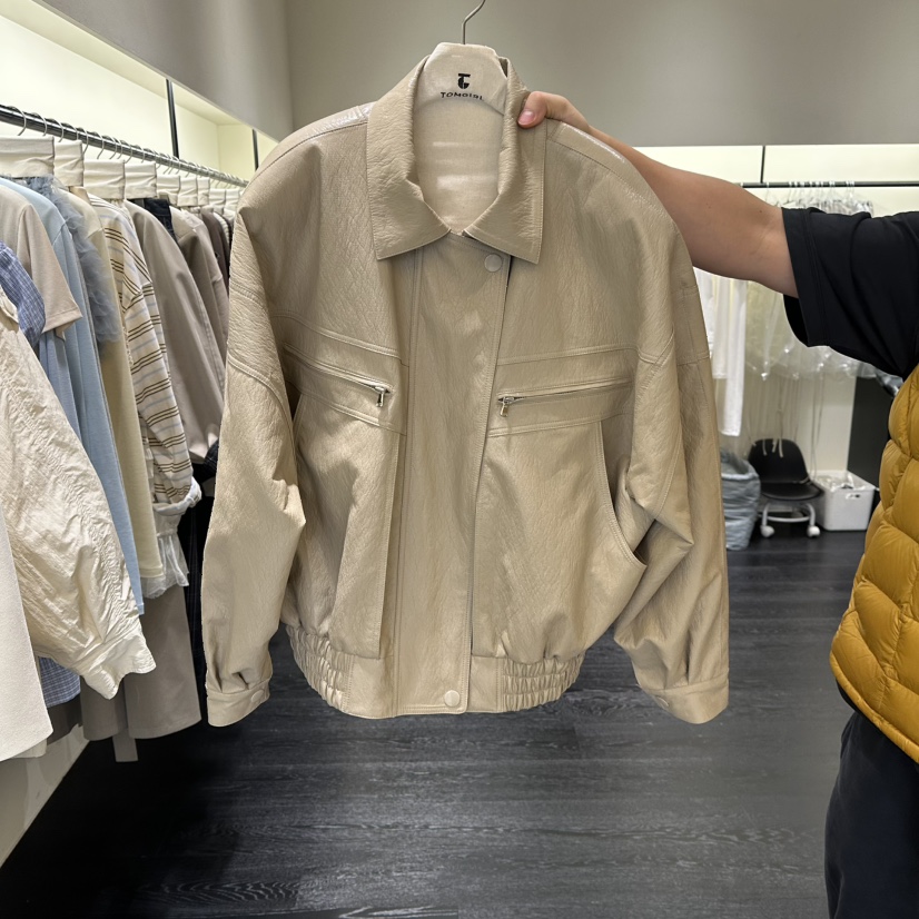 TOMGIRL東大門直郵女裝新款26春夏熱賣時尚休閑真品夾克皮革TOMGIRL夾克圖色1