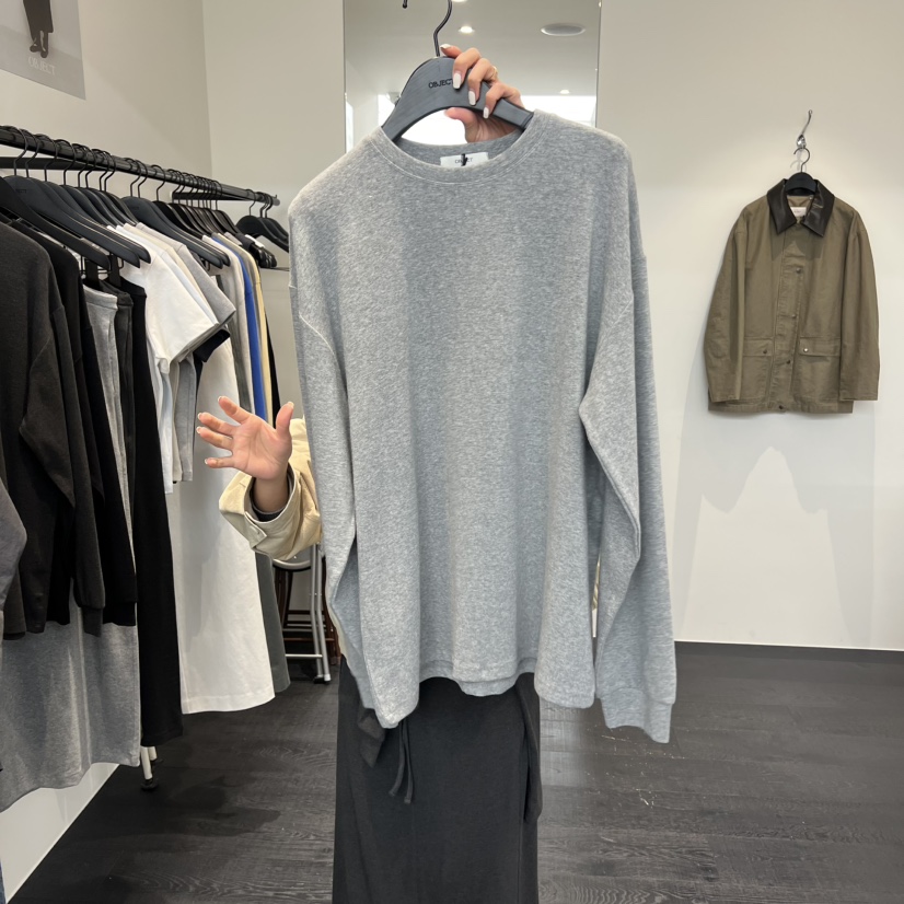 OBJECT東大門直郵女裝新款人氣真品職業熱賣時尚推薦長袖T恤OBJECT長袖T恤圖色1