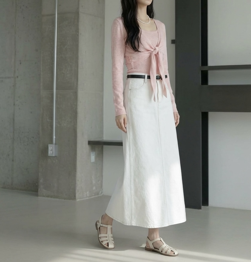 CORAL東大門代購女裝新款26春夏針織衫不含項鏈假兩件披肩CORAL針織衫