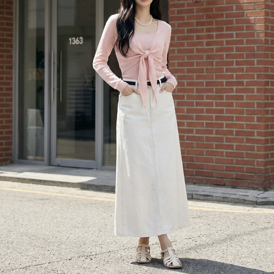 CORAL東大門代購女裝新款26春夏針織衫不含項鏈假兩件披肩CORAL針織衫