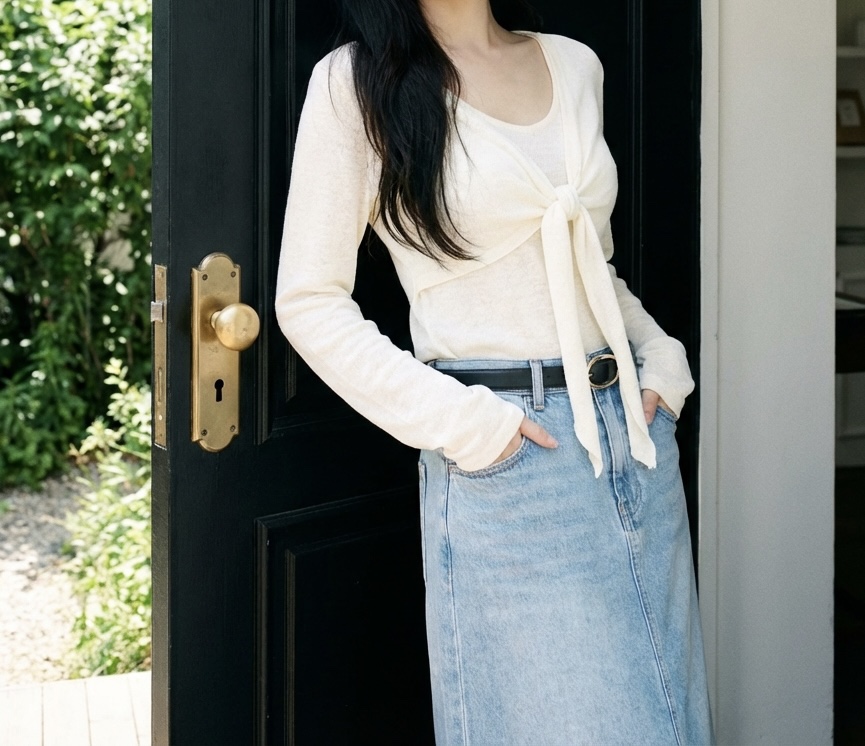 CORAL東大門代購女裝新款26春夏針織衫不含項鏈假兩件披肩CORAL針織衫