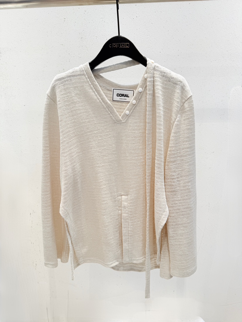 CORAL東大門代購女裝新品人氣熱賣職業休閑推薦長袖T恤紐扣CORAL長袖T恤圖色3