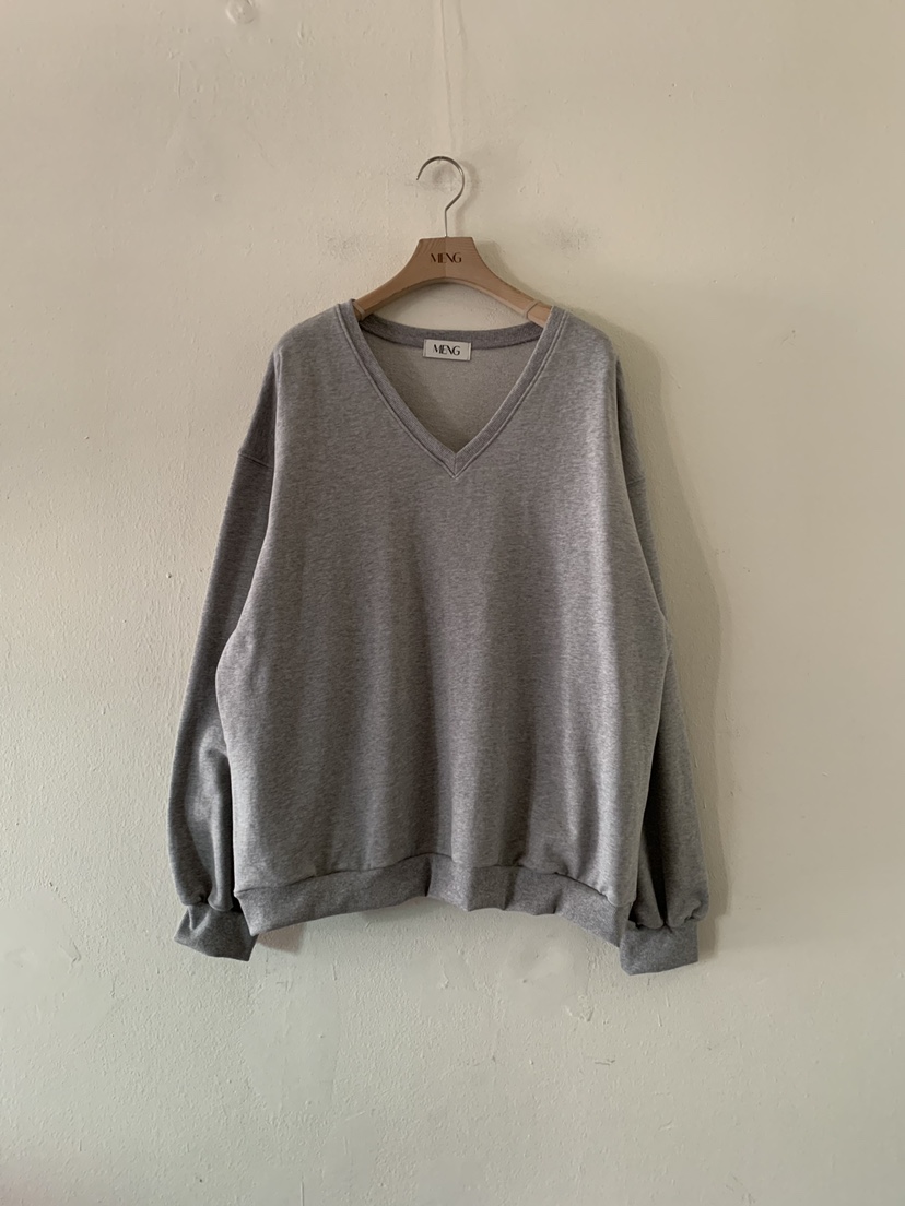 MENG韓國代購女士新款推薦時尚熱賣人氣真品職業休閑衛衣V領MENG衛衣圖色3