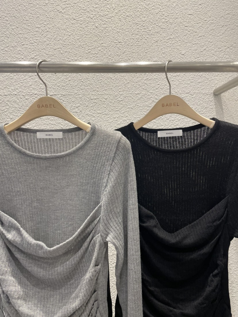 BABEL東大門實拍女士新款休閑26春夏真品人氣針織衫雙層羅紋BABEL針織衫
