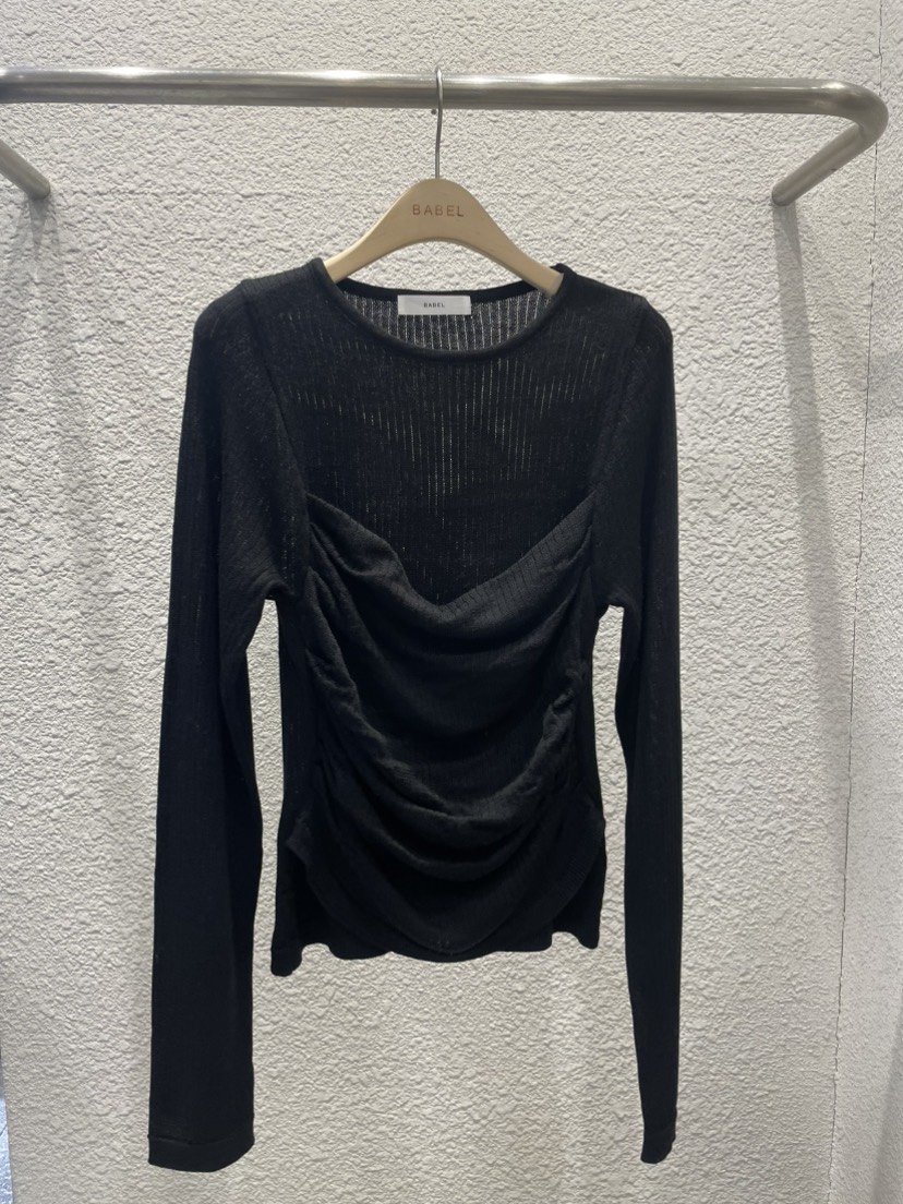 BABEL東大門實拍女士新款休閑26春夏真品人氣針織衫雙層羅紋BABEL針織衫圖色2