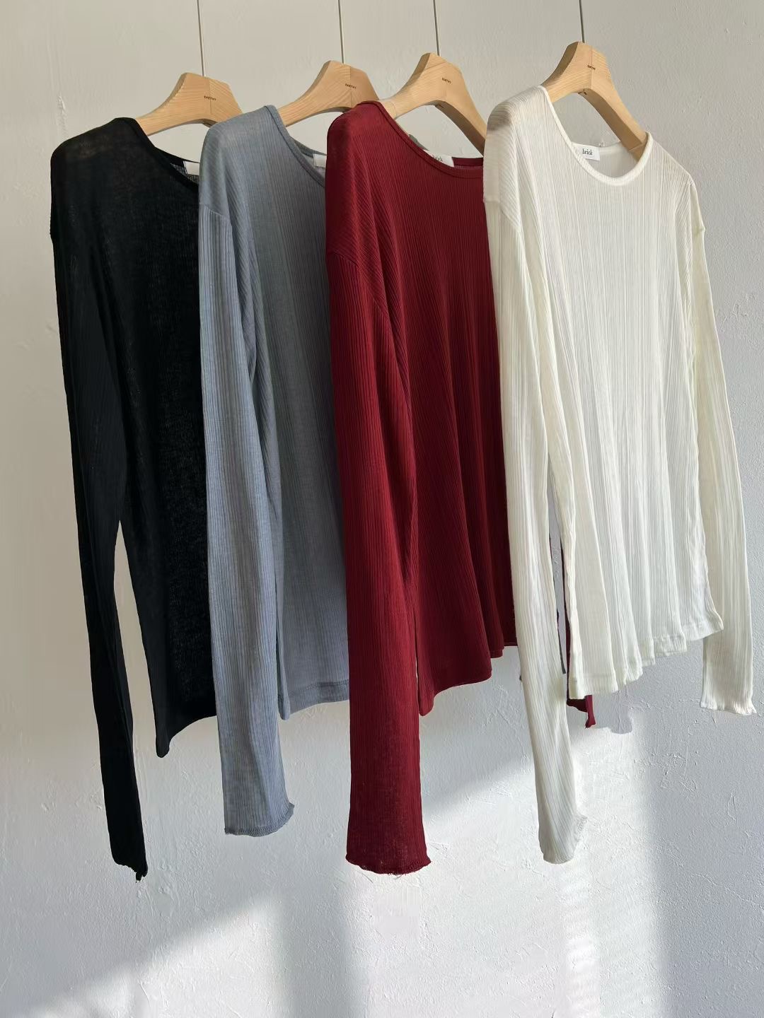 BRICK韓國代購女士新品推薦職業熱賣時尚休閑真品長袖T恤BRICK長袖T恤圖色2左二色