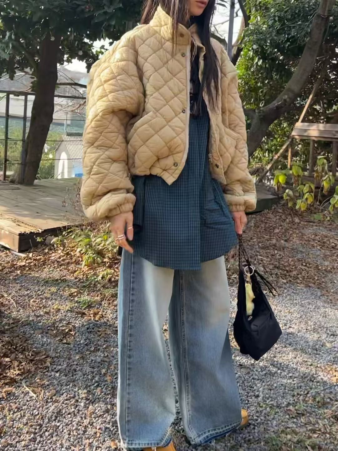 BRICK東大門實拍女士新款休閑人氣推薦時尚熱賣短款棉服填充BRICK短款棉服