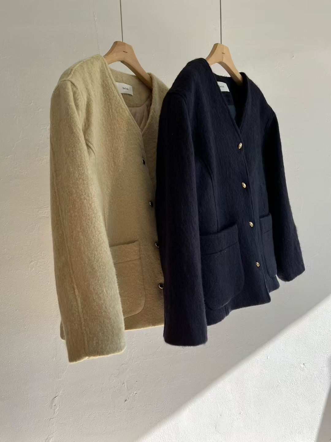 BRICK東大門代購女士新品26春夏休閑職業熱賣時尚短款大衣BRICK短款大衣圖色1左一色