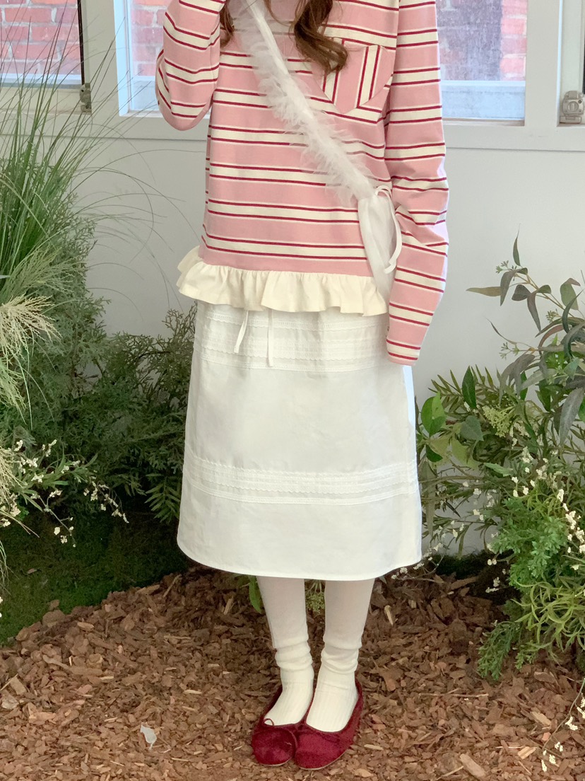 BEFORE SUNRISE韓國直郵女士新品人氣熱賣半身裙中短裙蕾絲BEFORE SUNRISE半身裙/中短裙