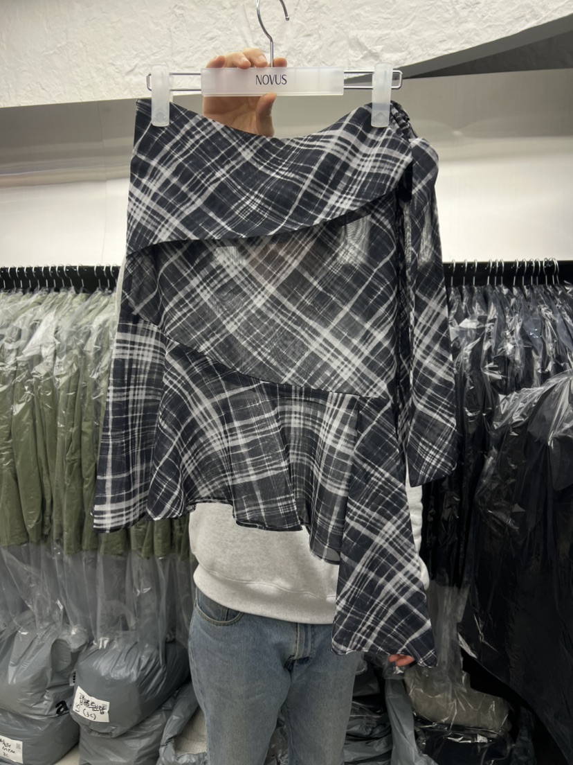 NOVUS韓國直郵女裝新款休閑熱賣半身裙中短裙不含腰帶雪紡NOVUS半身裙/中短裙圖色2