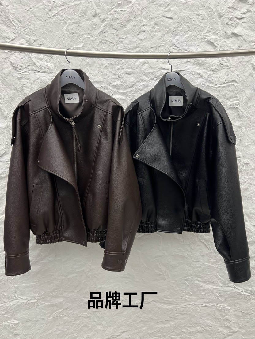 NOVUS東大門實拍女士新款26春夏推薦職業真品休閑皮衣皮革NOVUS皮衣