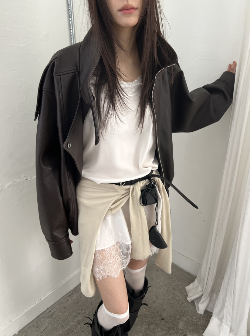 NOVUS東大門實拍女士新款26春夏推薦職業真品休閑皮衣皮革NOVUS皮衣