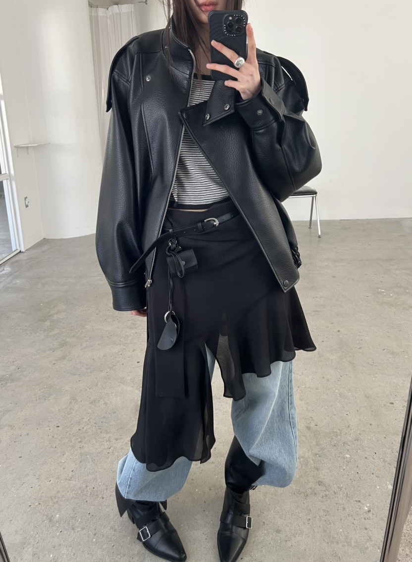 NOVUS東大門實拍女士新款26春夏推薦職業真品休閑皮衣皮革NOVUS皮衣