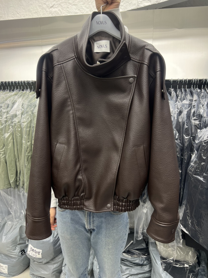 NOVUS東大門實拍女士新款26春夏推薦職業真品休閑皮衣皮革NOVUS皮衣圖色1