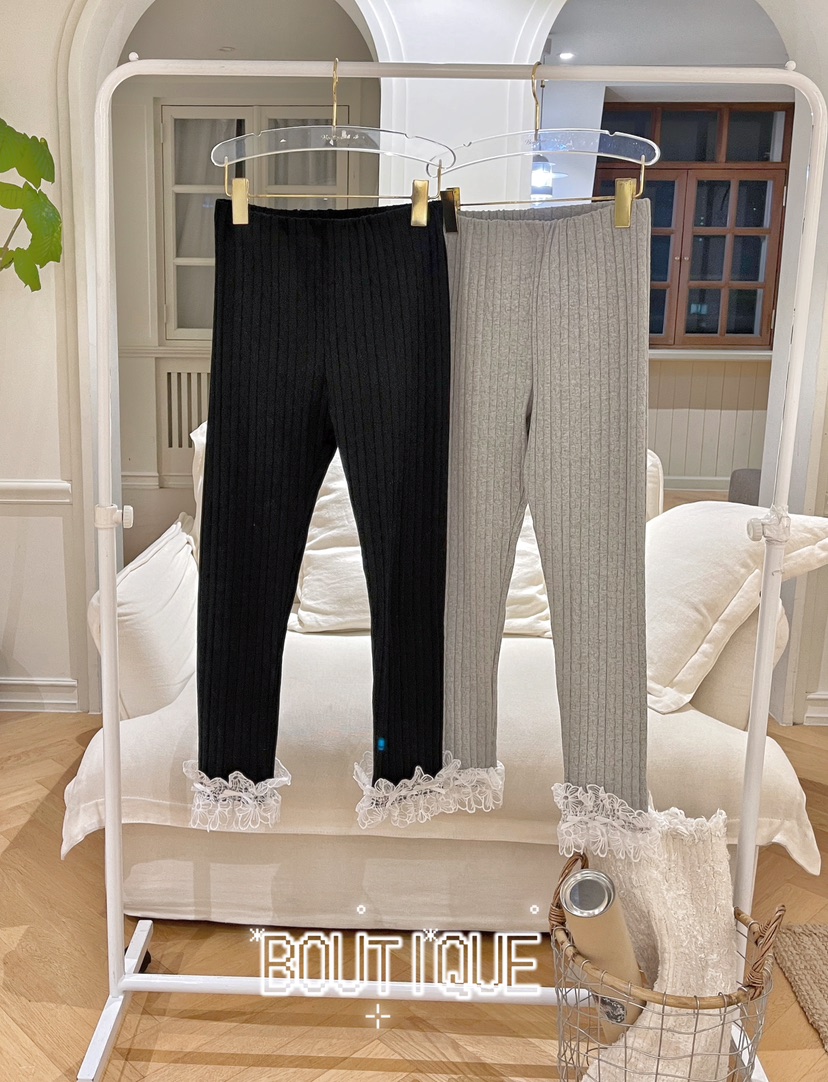 BOUTIQUE-L東大門直郵女士新款職業26春夏打底褲鯊魚褲蕾絲BOUTIQUE-L打底褲/鯊魚褲