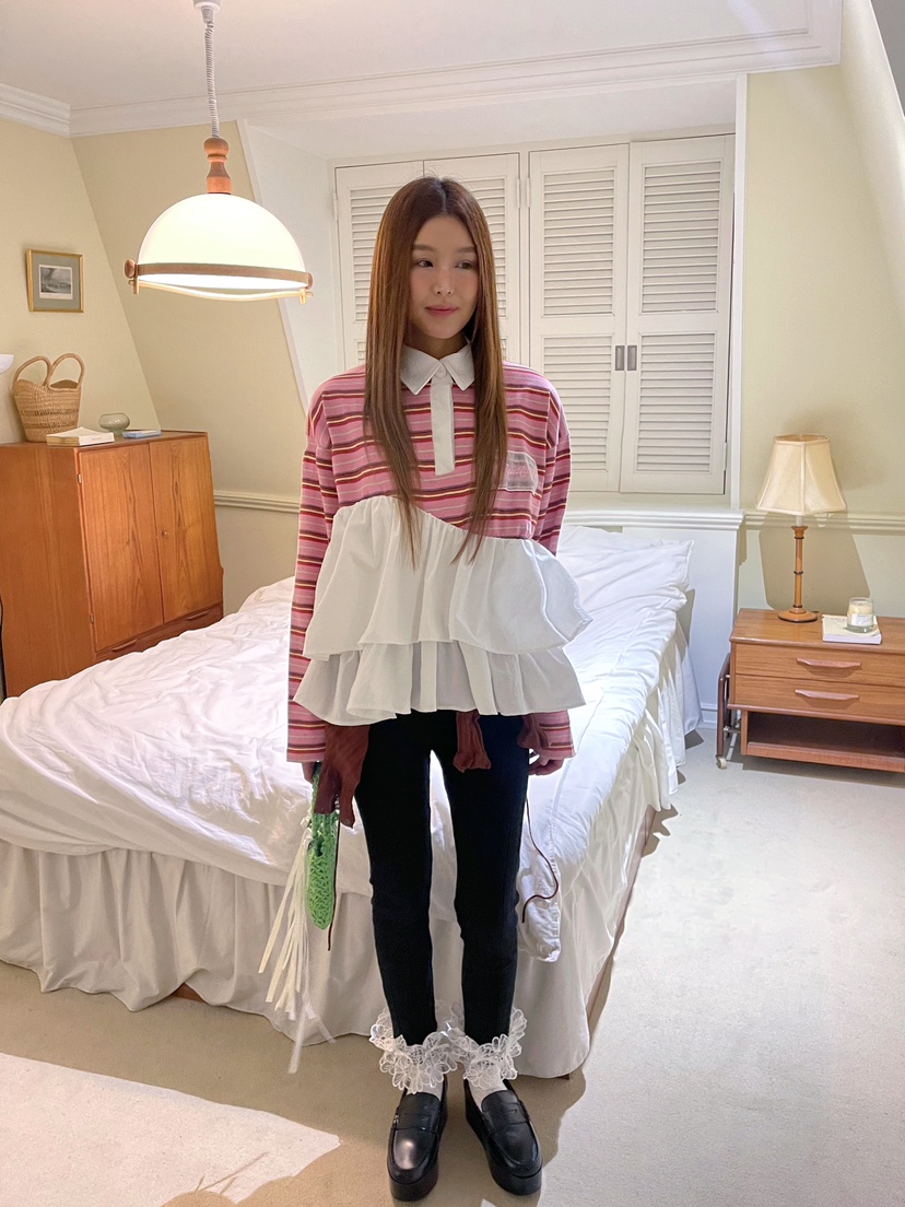 BOUTIQUE-L東大門直郵女士新款職業26春夏打底褲鯊魚褲蕾絲BOUTIQUE-L打底褲/鯊魚褲圖色2