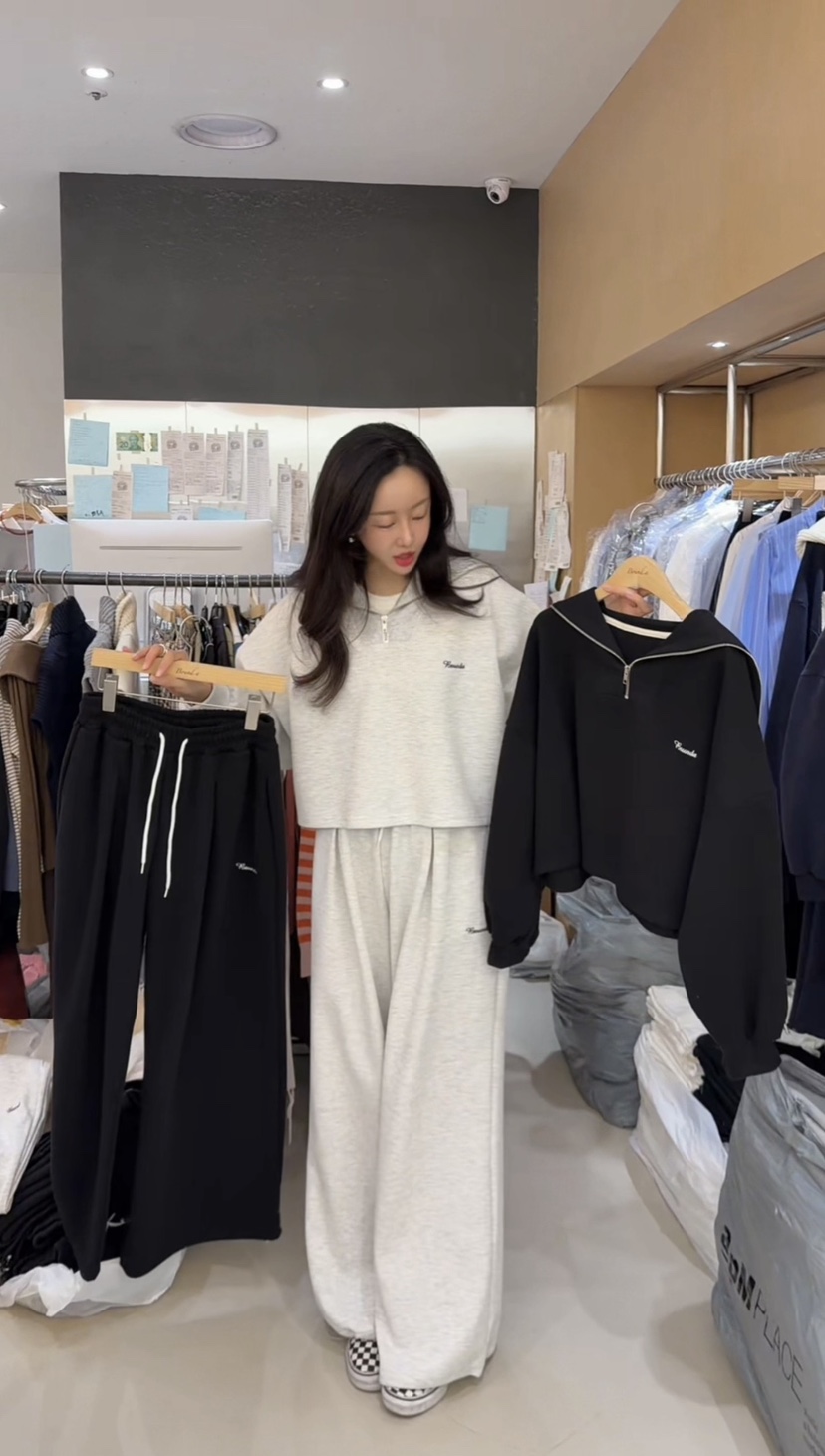 BOUND.A東大門直郵女裝新款熱賣休閑職業26春夏休閑褲刺繡BOUND.A休閑褲