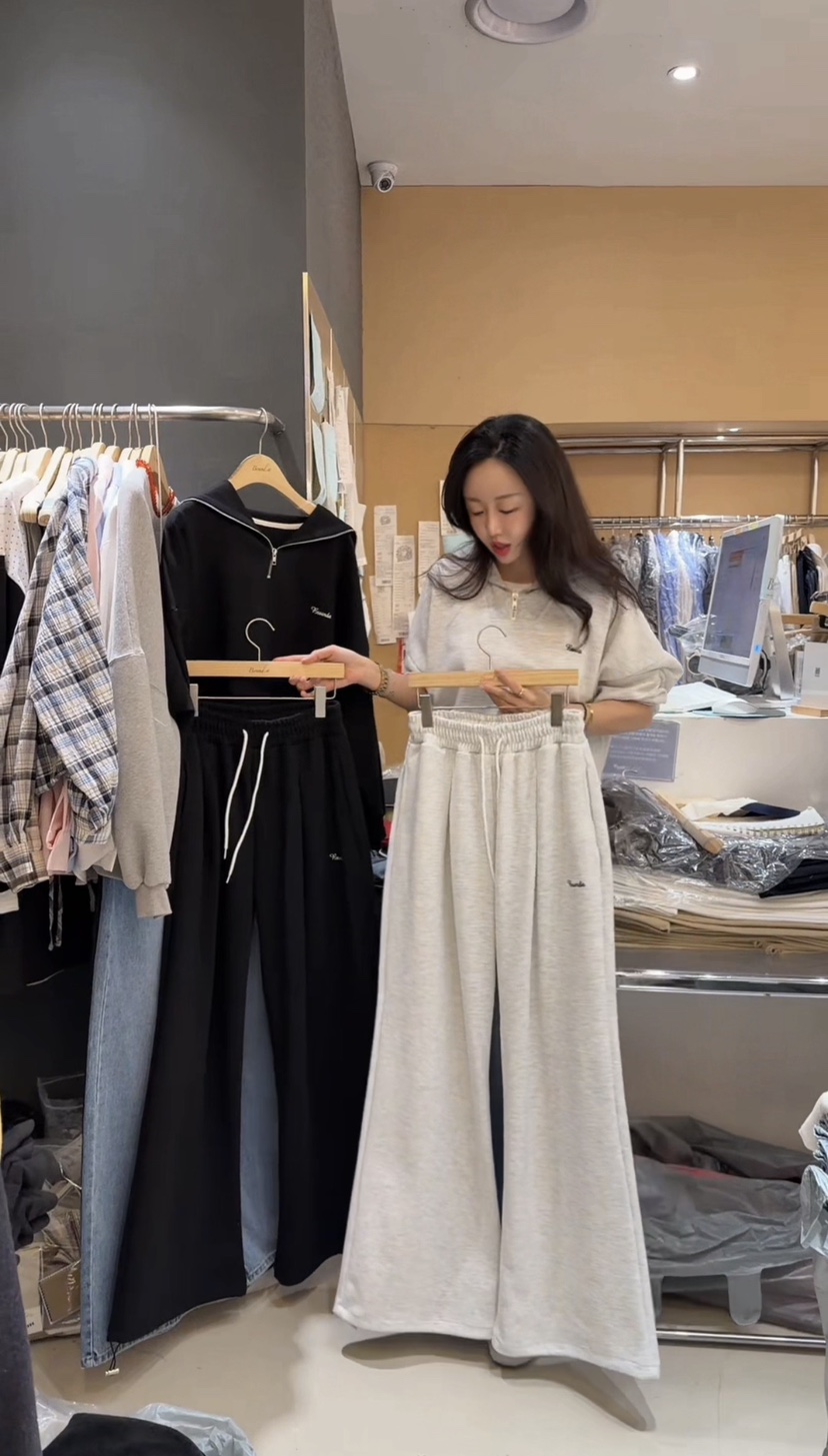 BOUND.A東大門直郵女裝新款熱賣休閑職業26春夏休閑褲刺繡BOUND.A休閑褲