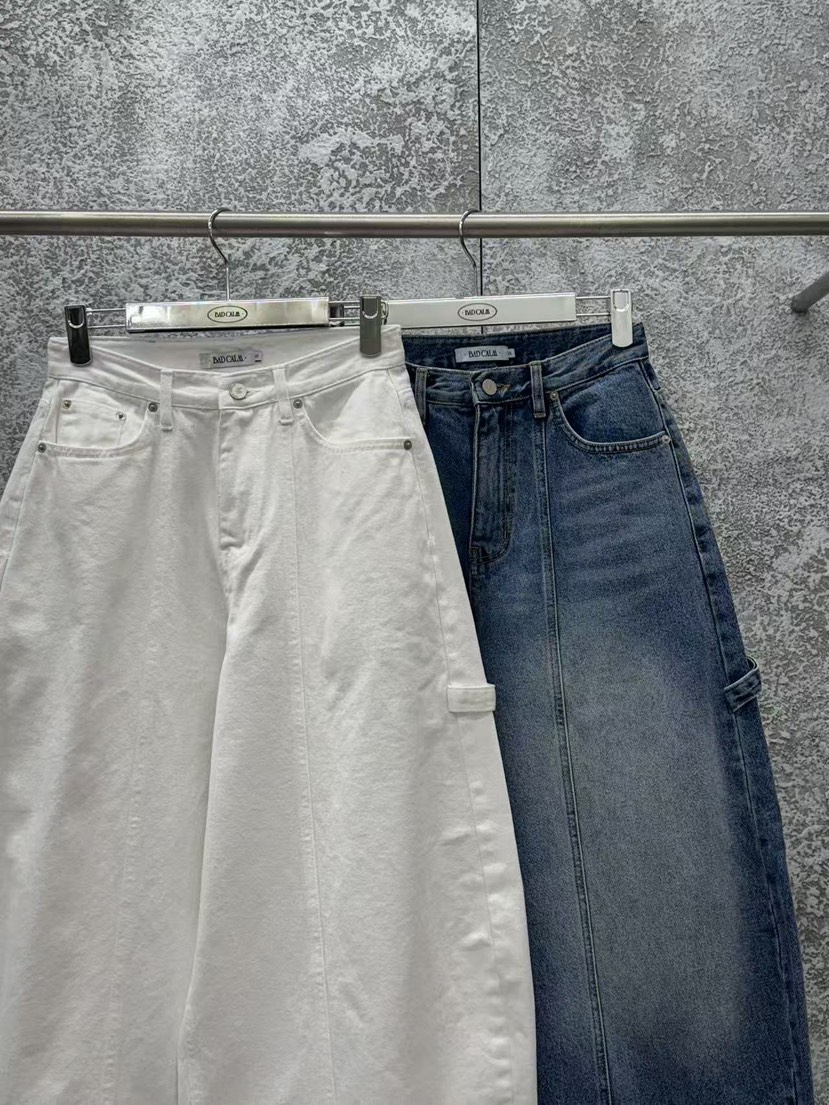 BADCALM韓國直郵女士新品真品熱賣推薦休閑人氣職業牛仔褲BADCALM牛仔褲