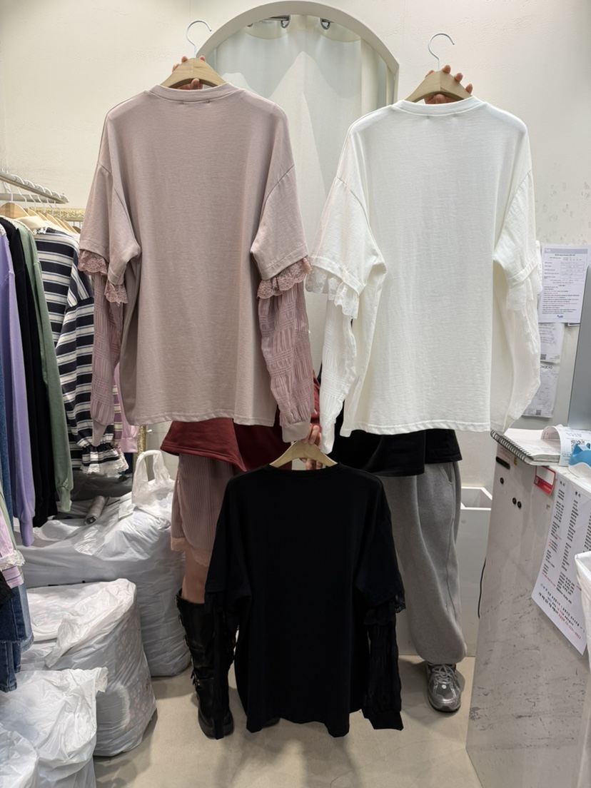 LOVABLE東大門直郵女士新款人氣時尚真品推薦休閑長袖T恤LOVABLE長袖T恤