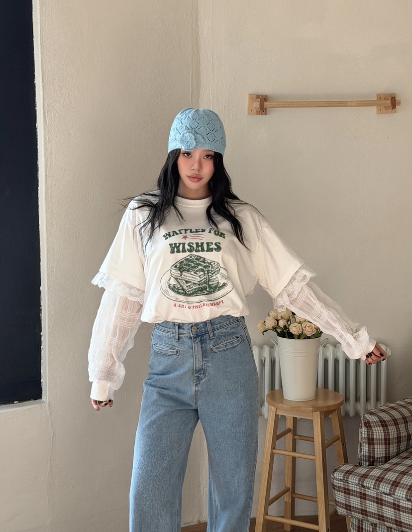 LOVABLE東大門直郵女士新款人氣時尚真品推薦休閑長袖T恤LOVABLE長袖T恤