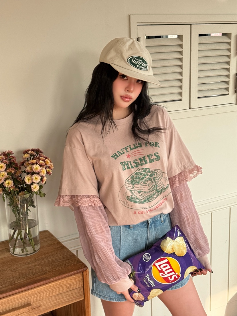 LOVABLE東大門直郵女士新款人氣時尚真品推薦休閑長袖T恤LOVABLE長袖T恤