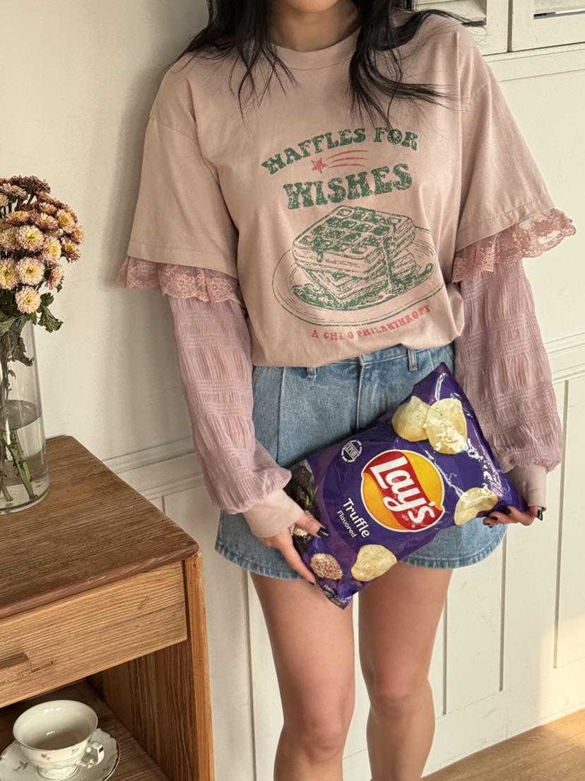 LOVABLE東大門直郵女士新款人氣時尚真品推薦休閑長袖T恤LOVABLE長袖T恤