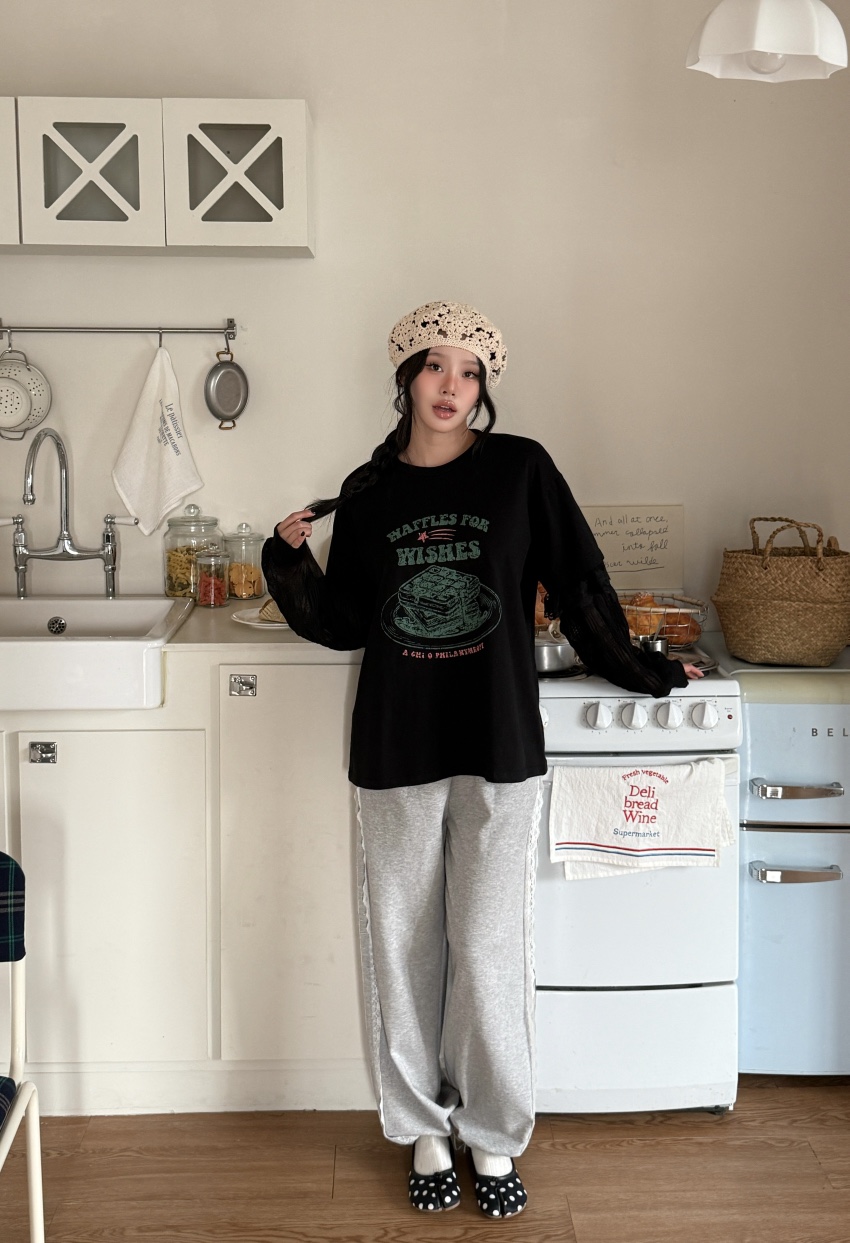 LOVABLE東大門直郵女士新款人氣時尚真品推薦休閑長袖T恤LOVABLE長袖T恤