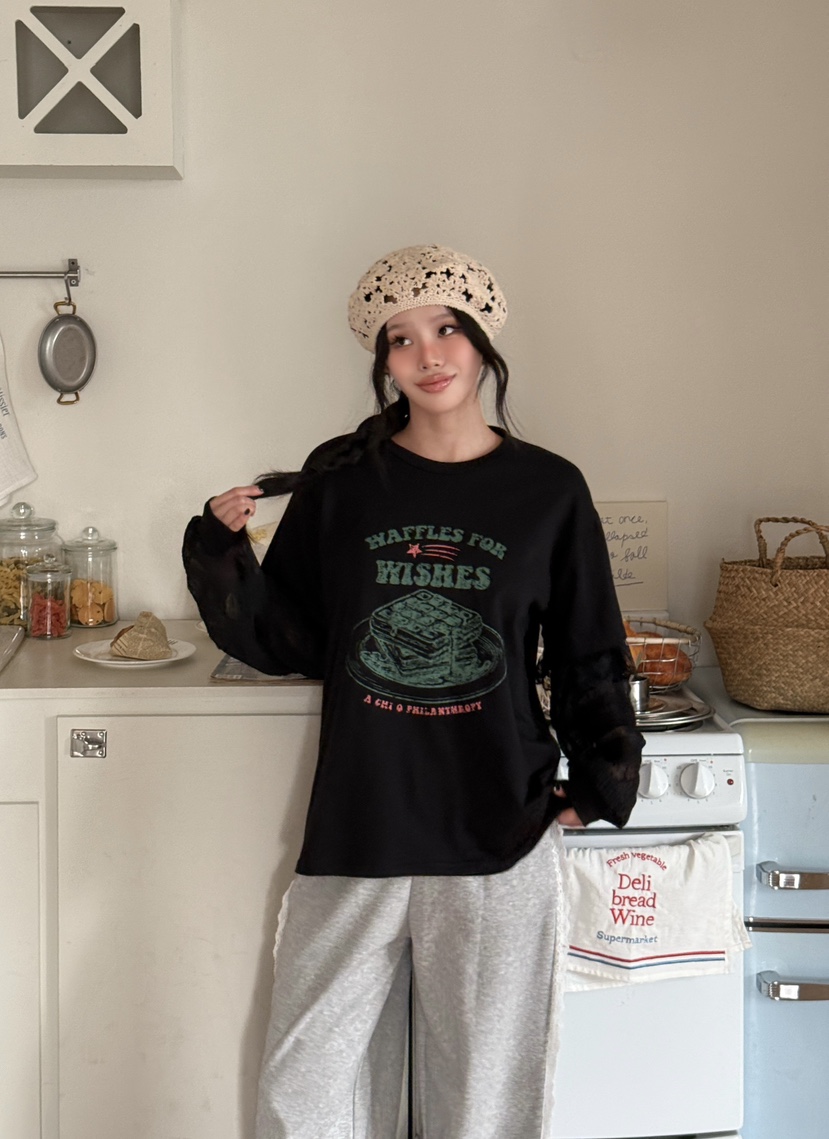 LOVABLE東大門直郵女士新款人氣時尚真品推薦休閑長袖T恤LOVABLE長袖T恤