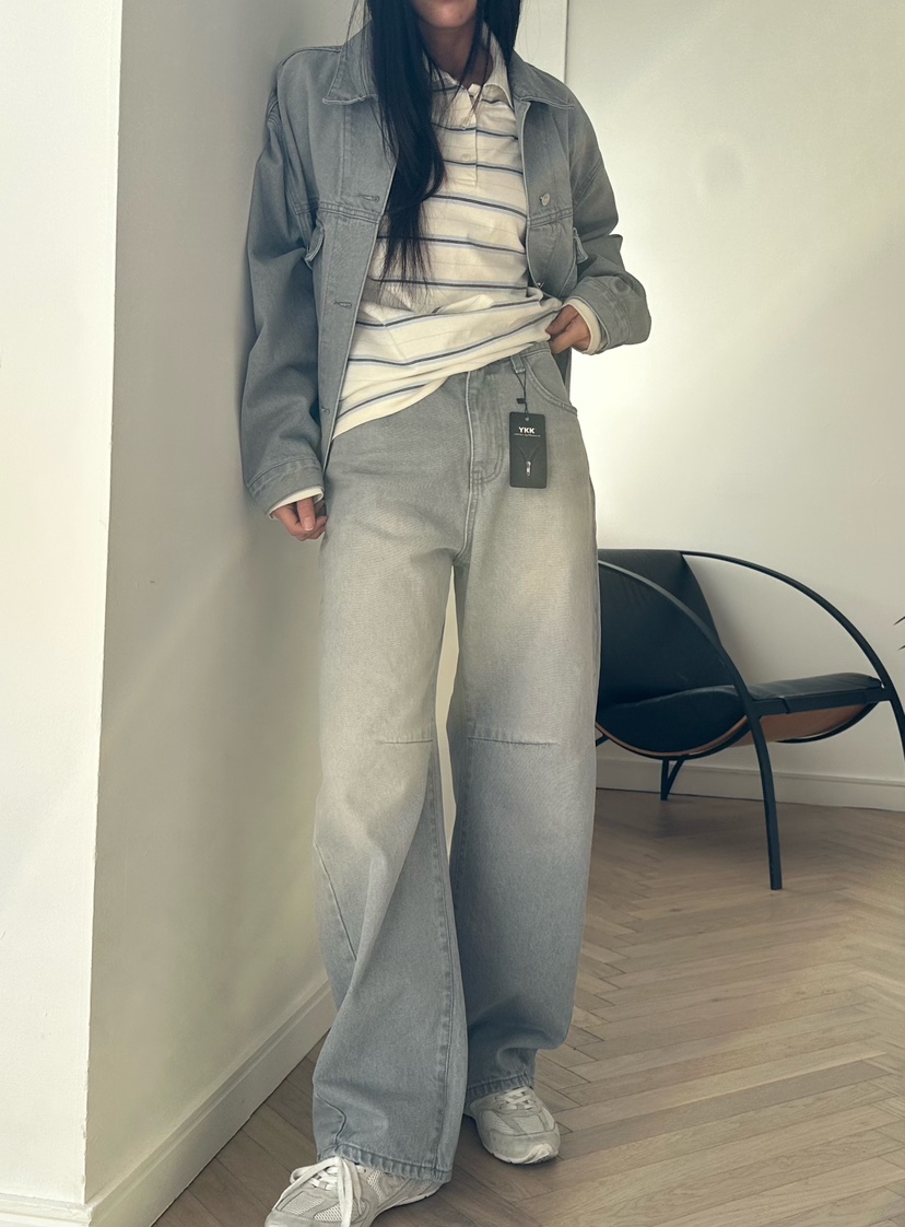 LE VASE韓國代購女裝新款職業休閑時尚熱賣推薦真品牛仔褲LE VASE牛仔褲圖色1