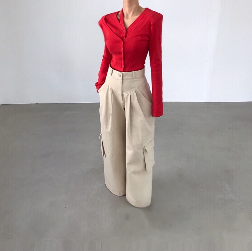 2TWO MOON東大門實拍女裝新款熱賣推薦職業長袖T恤雙層開衫2TWO MOON長袖T恤