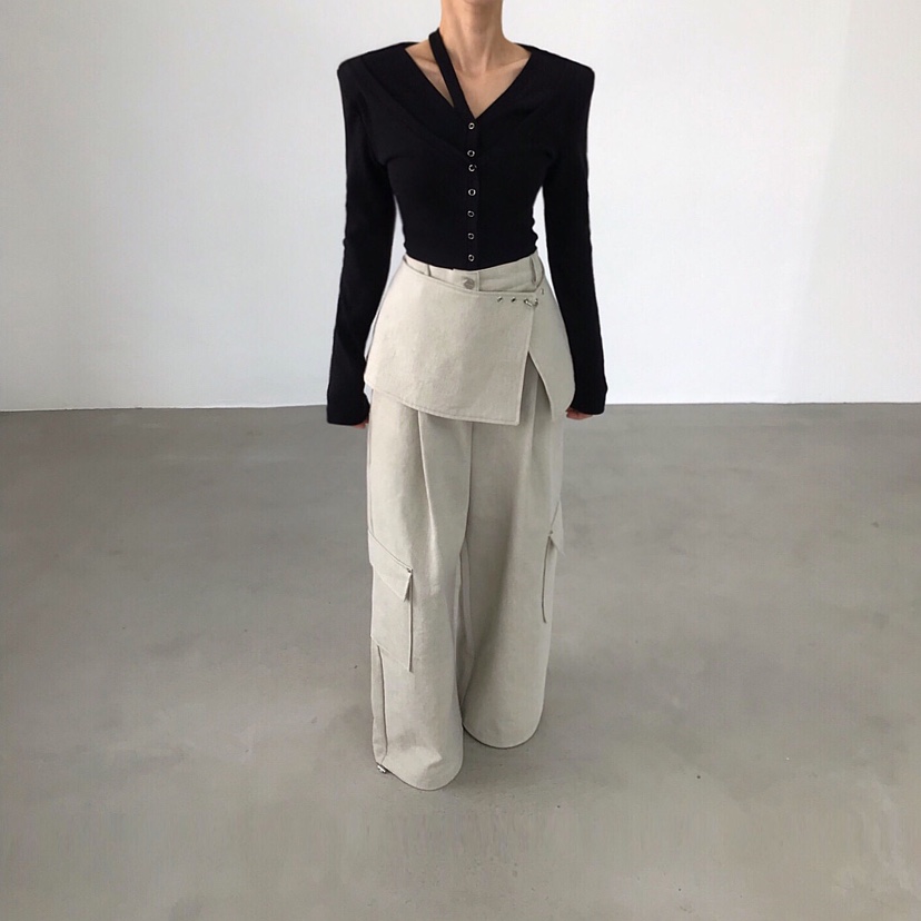 2TWO MOON東大門實拍女裝新款熱賣推薦職業長袖T恤雙層開衫2TWO MOON長袖T恤