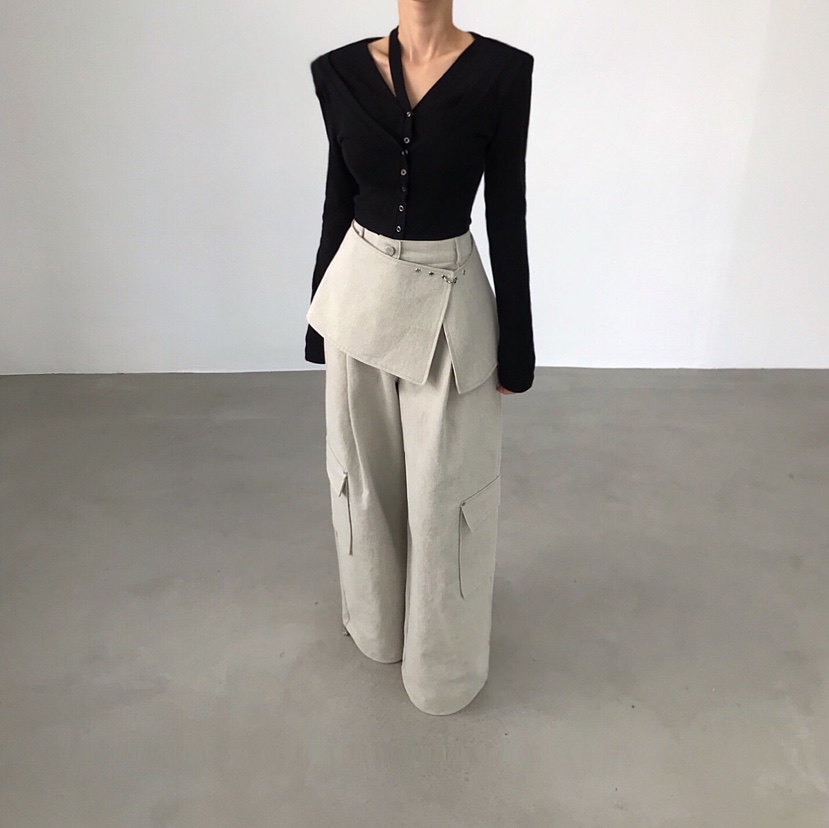 2TWO MOON東大門實拍女裝新款熱賣推薦職業長袖T恤雙層開衫2TWO MOON長袖T恤