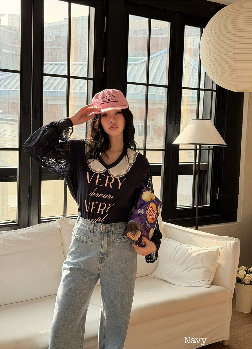 LOVABLE韓國直郵女裝新款人氣真品熱賣休閑職業時尚長袖T恤LOVABLE長袖T恤