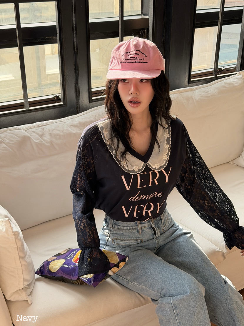 LOVABLE韓國直郵女裝新款人氣真品熱賣休閑職業時尚長袖T恤LOVABLE長袖T恤