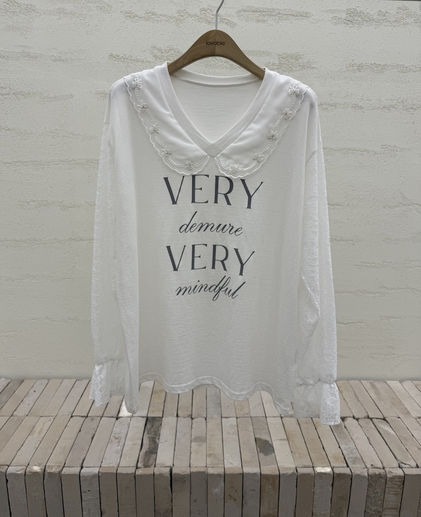 LOVABLE韓國直郵女裝新款人氣真品熱賣休閑職業時尚長袖T恤LOVABLE長袖T恤圖色1