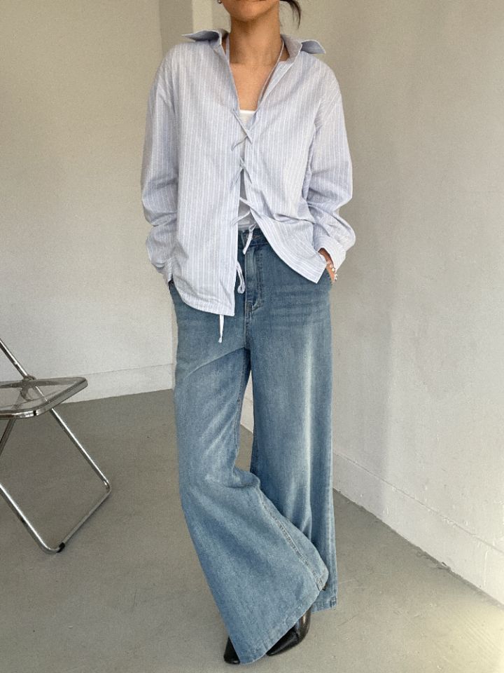 CRONG東大門代購女裝新款熱賣26春夏人氣職業時尚襯衫蕾絲衫CRONG襯衫/蕾絲衫