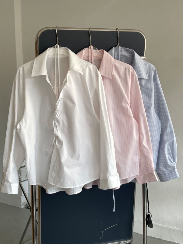 CRONG東大門代購女裝新款熱賣26春夏人氣職業時尚襯衫蕾絲衫CRONG襯衫/蕾絲衫圖色2左二色