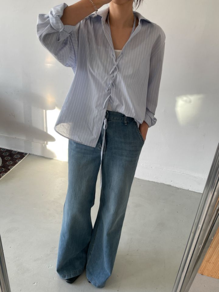 CRONG東大門代購女裝新款熱賣26春夏人氣職業時尚襯衫蕾絲衫CRONG襯衫/蕾絲衫圖色3