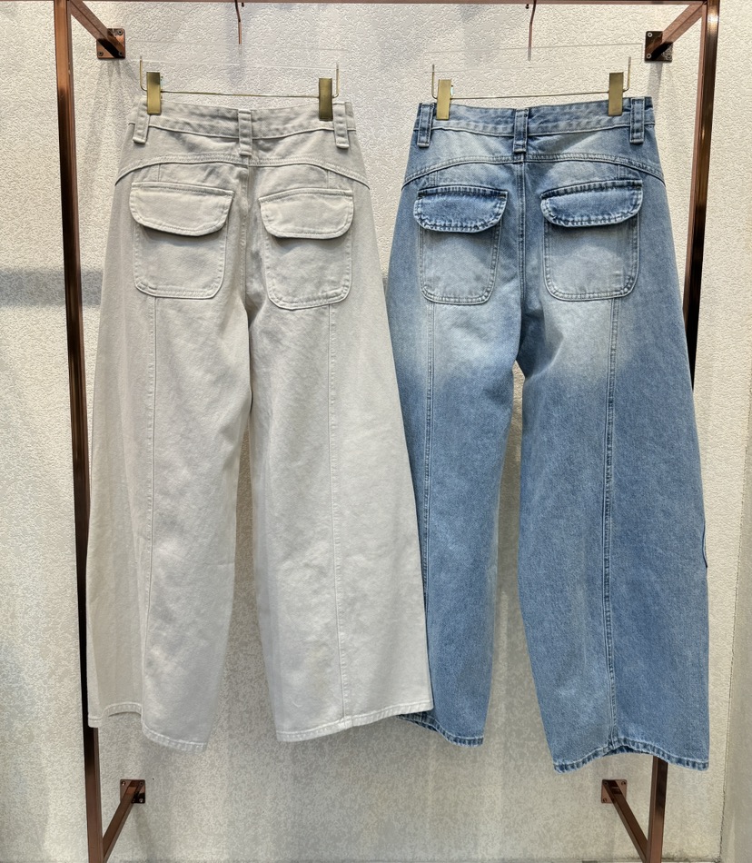 SYMBOL東大門代購女裝新品職業熱賣時尚26春夏牛仔褲工裝SYMBOL牛仔褲