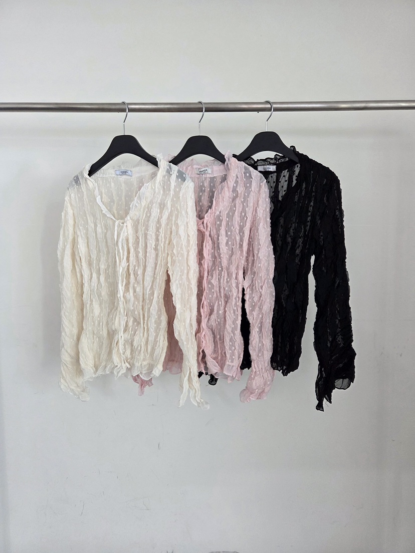 VERANDA東大門代購女士新品真品熱賣襯衫蕾絲衫荷葉邊雪紡VERANDA襯衫/蕾絲衫