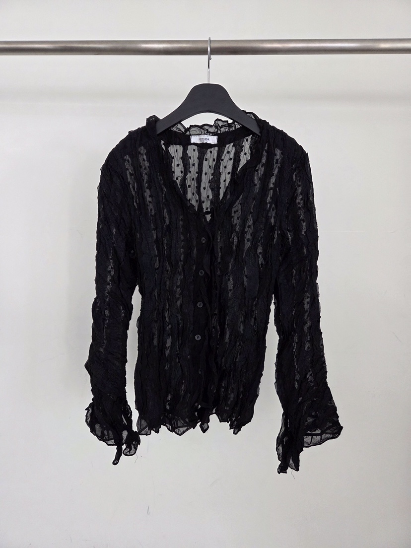 VERANDA東大門代購女士新品真品熱賣襯衫蕾絲衫荷葉邊雪紡VERANDA襯衫/蕾絲衫圖色2